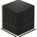 Premium Black Interlocking EVA Fitness Mats Set - 20pcs