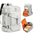 Premium Daypack Backpack – Silvery Grey Nylon with Tassel Accent