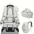 Premium Daypack Backpack – Silvery Grey Nylon with Tassel Accent