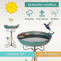 Premium Bird Bath with Feeder Pedestal - Bronze 43cm