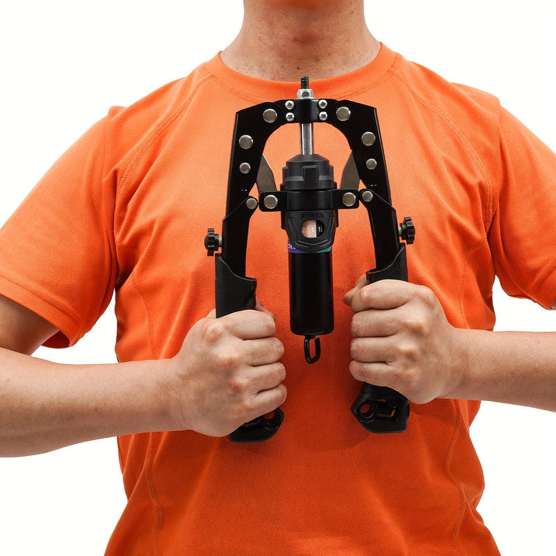 Premium Black Hydraulic Arm Exerciser with 15 Gear Resistance