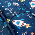 Premium Rocket Pattern Kids Nap Mat - Blue