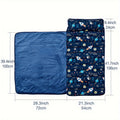 Premium Rocket Pattern Kids Nap Mat - Blue