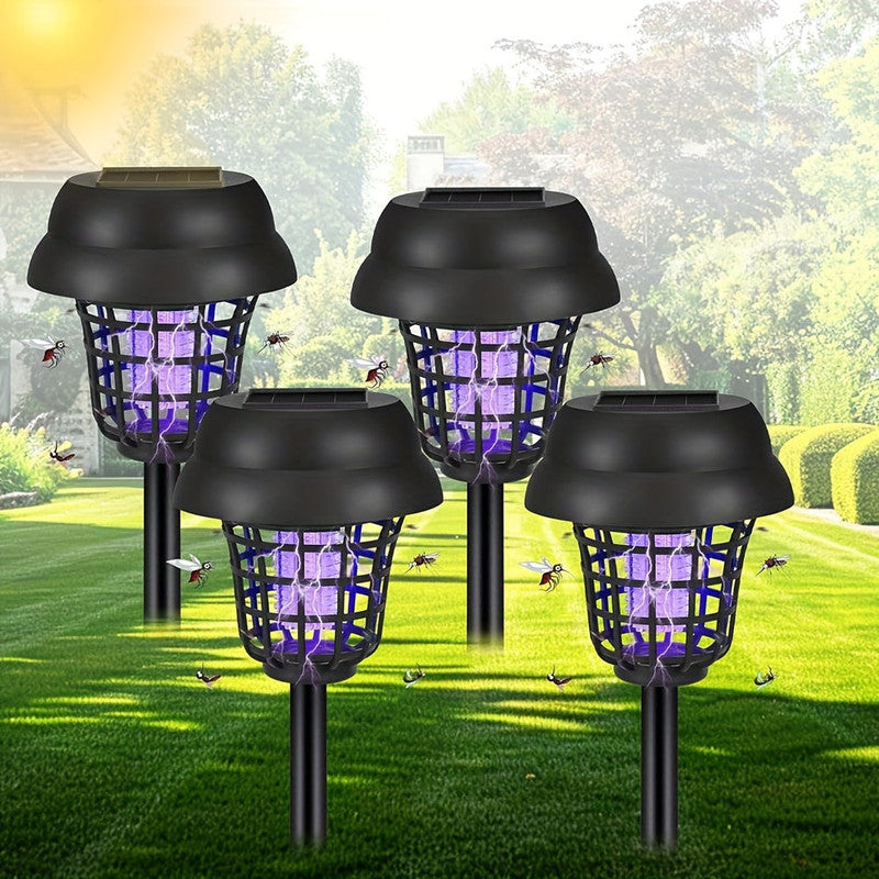 Premium Solar Mosquito Killer Lights Outdoor UV Insect Repellent - 4pcs
