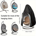 Heavy Duty Hanging Egg Chair Cover Black 800D Polyester with Zipper Closure