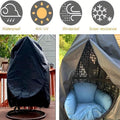 Heavy Duty Hanging Egg Chair Cover Black 800D Polyester with Zipper Closure