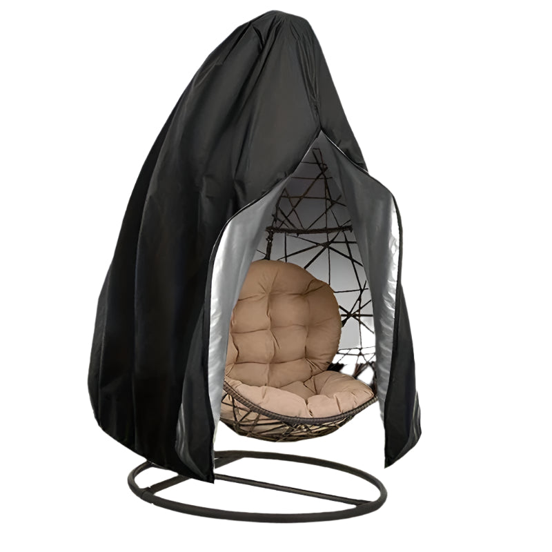 Heavy Duty Hanging Egg Chair Cover Black 800D Polyester with Zipper Closure