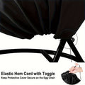 Heavy Duty Hanging Egg Chair Cover Black 800D Polyester with Zipper Closure