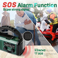 Premium Green 10000mAh Solar Emergency Radio with Flashlight