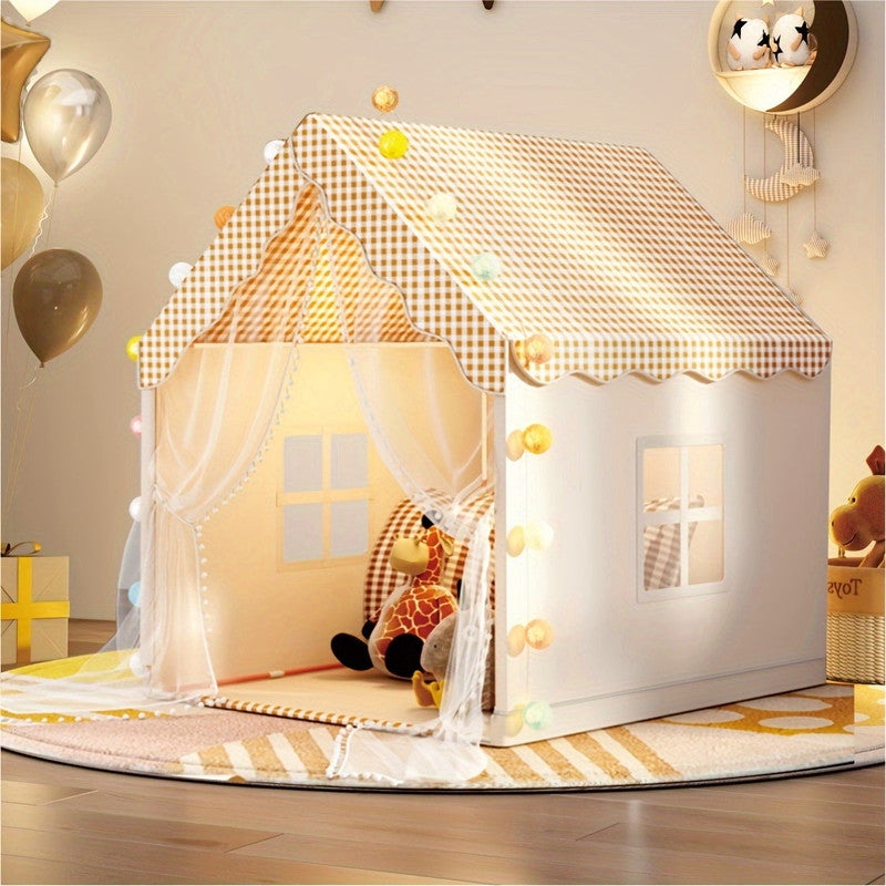 Premium Kids Castle Play Tent - Khaki