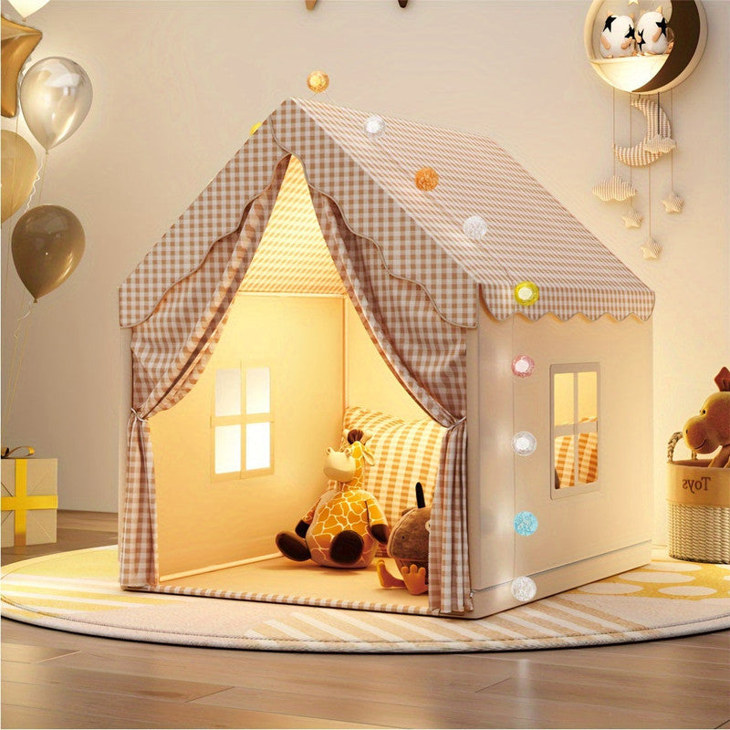 Premium Kids Castle Play Tent - Khaki