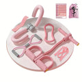 Premium Pink Yoga Pilates Fitness Set with Accessories - 8pcs