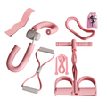 Premium Pink Yoga Pilates Fitness Set with Accessories - 8pcs