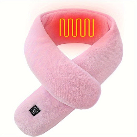 Premium Pink USB Heated Winter Neck Warmer Scarf