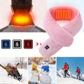 Premium Pink USB Heated Winter Neck Warmer Scarf