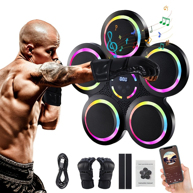 Premium Black 9-Speed Smart Boxing Machine with Wireless Music