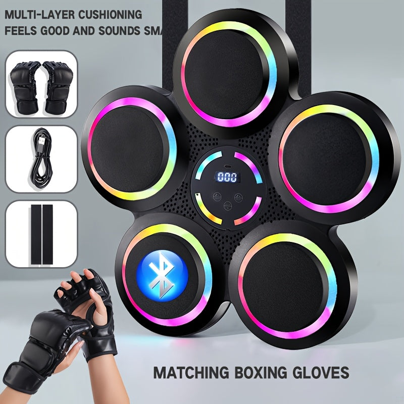 Premium Black 9-Speed Smart Boxing Machine with Wireless Music