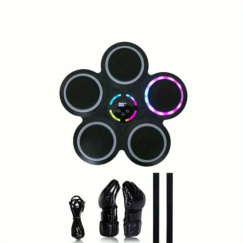 Premium Black 9-Speed Smart Boxing Machine with Wireless Music