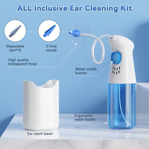 Wireless Ear Camera Cleaner Kit with LED Light 6 Scoops and Silicone Tips