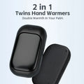 Premium Black 2 in 1 Portable Twin Hand Warmer Rechargeable Heater