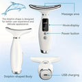 White 7-in-1 Heated Neck and Face Skincare Massager with USB Rechargeable Design