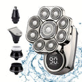 6 in 1 Cordless Electric Shaver Grooming Kit Black USB Rechargeable 9D Head