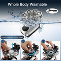6 in 1 Cordless Electric Shaver Grooming Kit Black USB Rechargeable 9D Head