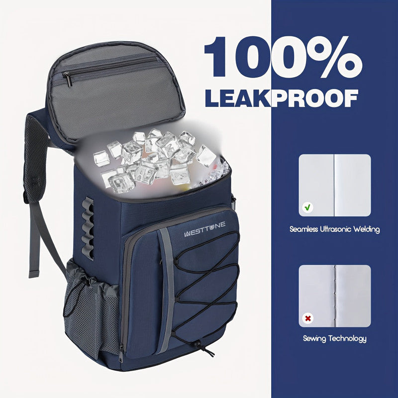 Premium Insulated Sports Backpack – Blue 35-Can Capacity