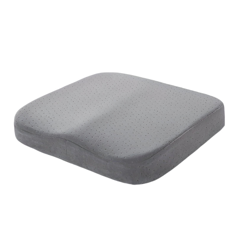 Premium Memory Foam Seat Cushion – Black & Light Grey for Office and Car