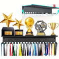 Premium Iron Medal Display Rack Wall Hanger - Black, 40cm