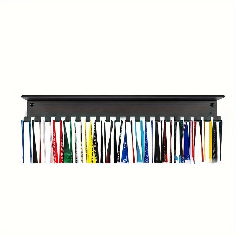Premium Iron Medal Display Rack Wall Hanger - Black, 40cm