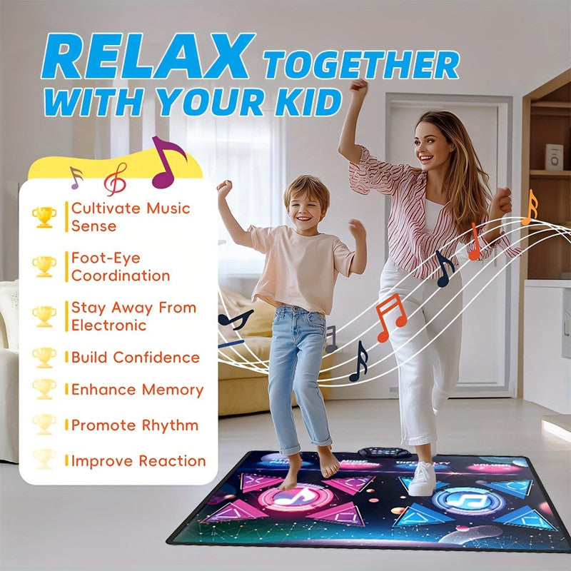 Double Dance Mat Music Light Exercise Toy - SuperSaverAU - view 1