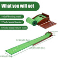 Premium Green Indoor Golf Putting Mat with 2-Hole Training Design