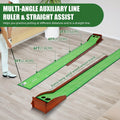 Premium Green Indoor Golf Putting Mat with 2-Hole Training Design