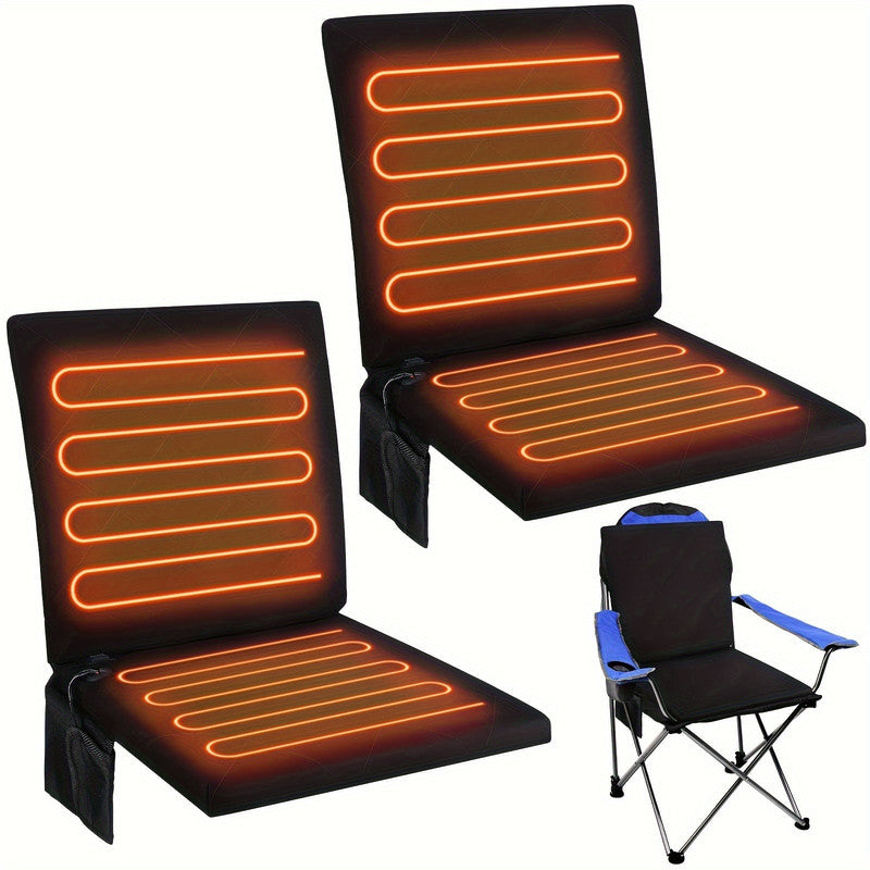 Premium Portable Heated Foldable Seat Cushion – Black USB Powered