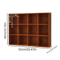 Premium Wood Storage Box & Cup Organiser – Brown 8 Compartment Holder