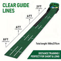 Premium Green Golf Putting Mat with Automatic Ball Return - 275cm