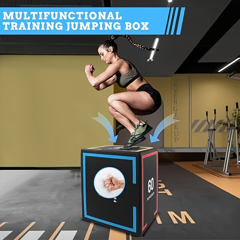 Premium Black Multifunction Jump Training Box with Non-Slip Surface
