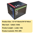 Premium Black Soft Fitness Jump Box with PVC Foam