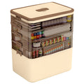 Premium 5-Layer Craft & Sewing Tool Storage Box – Beige with Carry Handle