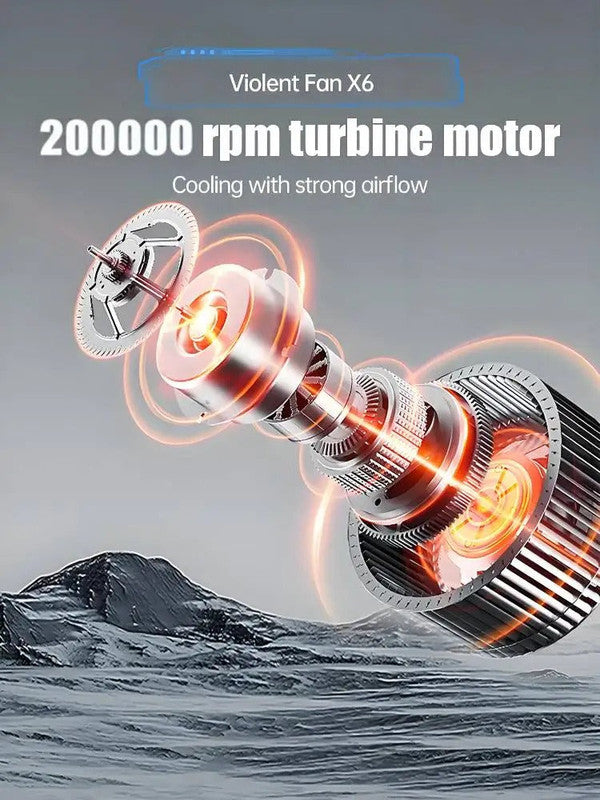 Premium X6 Turbo Air Blower and Vacuum Cleaner Kit 200000RPM 6000mAh