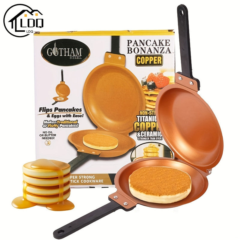 Premium Copper Titanium Pancake & Omelette Pan – Yellow Non-Stick Double-Sided