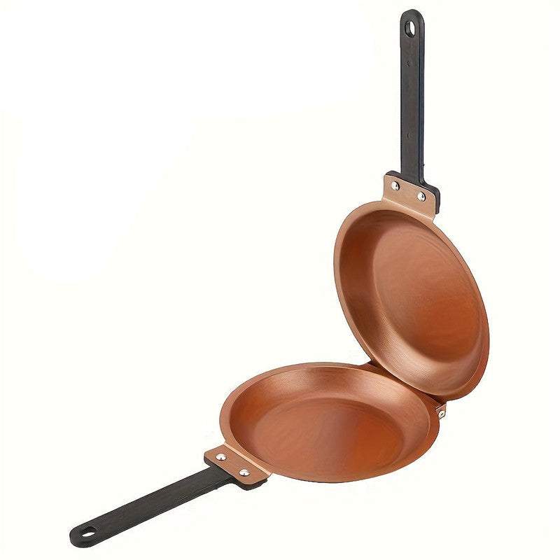 Premium Copper Titanium Pancake & Omelette Pan – Yellow Non-Stick Double-Sided