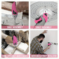 Premium Cordless Electric Screwdriver Tool Set with USB Charging - Pink 3.6V