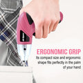 Premium Cordless Electric Screwdriver Tool Set with USB Charging - Pink 3.6V