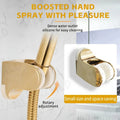 Golden Rainfall Shower Head and Handheld Combo Set with 3 Way Diverter