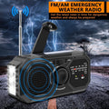 Premium Black 1200mAh Emergency Solar Hand Crank Radio