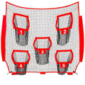 Premium Football Target Throwing Net with 5 Pockets - 213 x 213cm