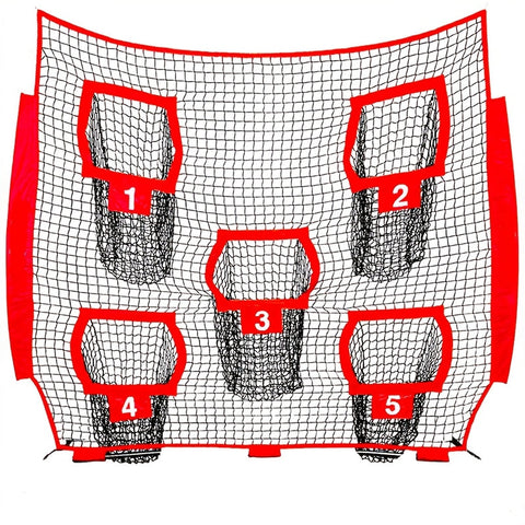 Premium Football Target Throwing Net with 5 Pockets - 213 x 213cm