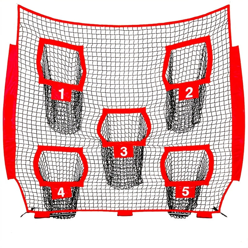 Premium Football Target Throwing Net with 5 Pockets - 213 x 213cm
